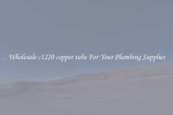Wholesale c1220 copper tube For Your Plumbing Supplies