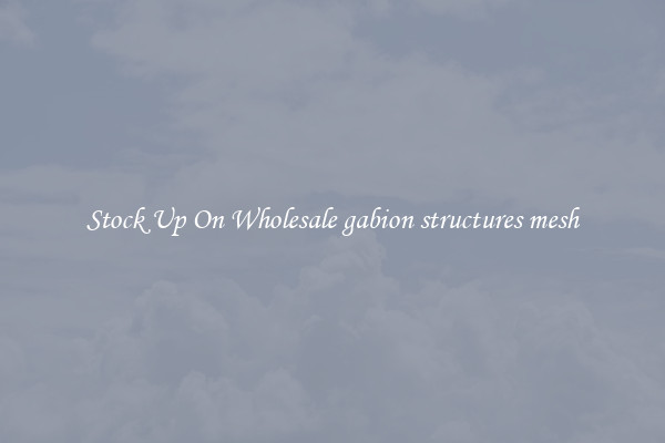 Stock Up On Wholesale gabion structures mesh