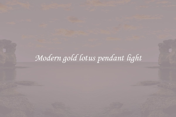 Modern gold lotus pendant light
