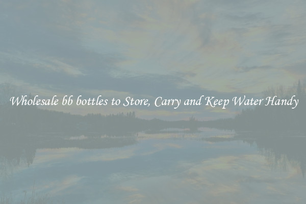 Wholesale bb bottles to Store, Carry and Keep Water Handy