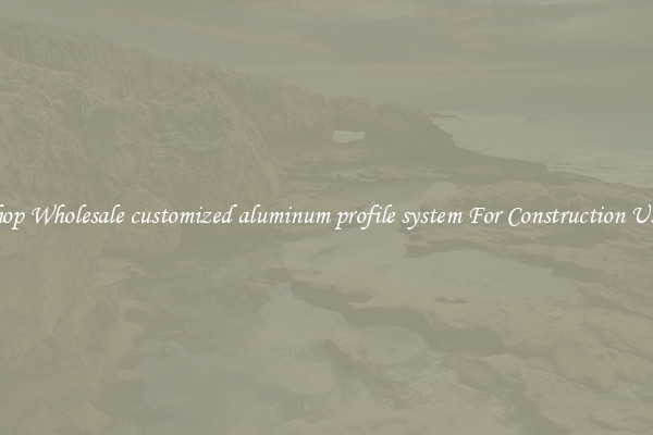 Shop Wholesale customized aluminum profile system For Construction Uses