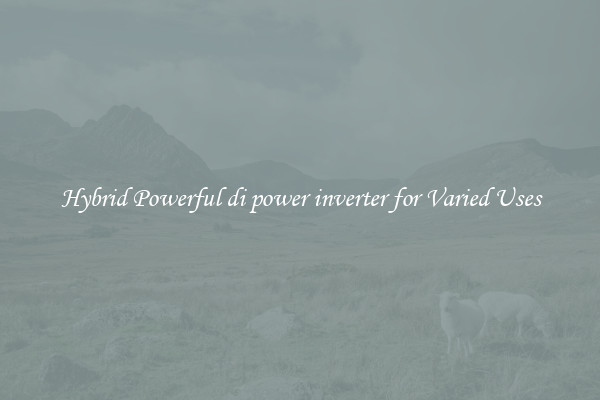 Hybrid Powerful di power inverter for Varied Uses