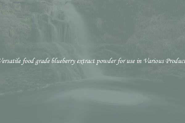 Versatile food grade blueberry extract powder for use in Various Products