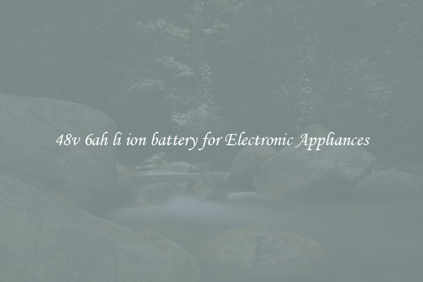 48v 6ah li ion battery for Electronic Appliances