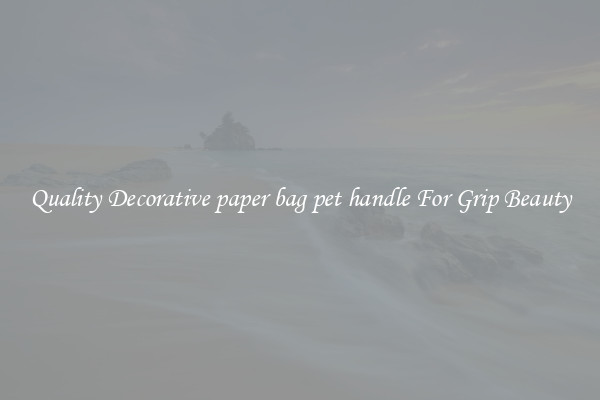 Quality Decorative paper bag pet handle For Grip Beauty