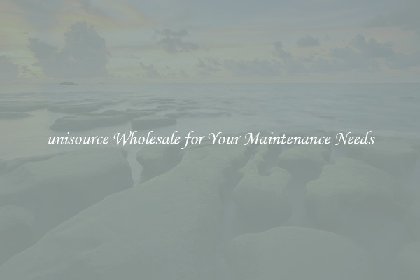 unisource Wholesale for Your Maintenance Needs