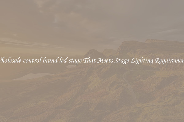 Wholesale control brand led stage That Meets Stage Lighting Requirements