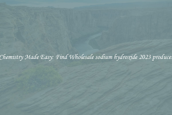 Chemistry Made Easy: Find Wholesale sodium hydroxide 2023 producer