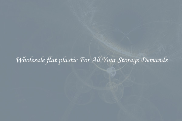 Wholesale flat plastic For All Your Storage Demands