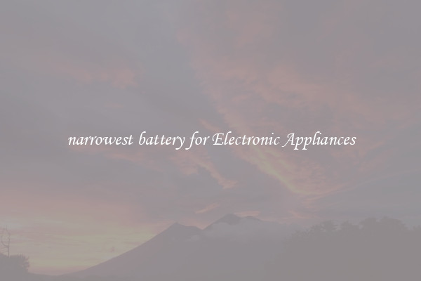 narrowest battery for Electronic Appliances